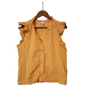 J Crew Factory Small orange ruffle sleeveless top